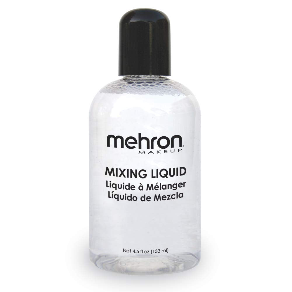 Mehron Makeup Mixing Liquid | Water Resistant For All Day Wear | Multi-Use Makeup Transformer | Eyeliner Mixing Medium | Clear 4.5 fl oz (133 ml) Beauty & Personal Care Mehron