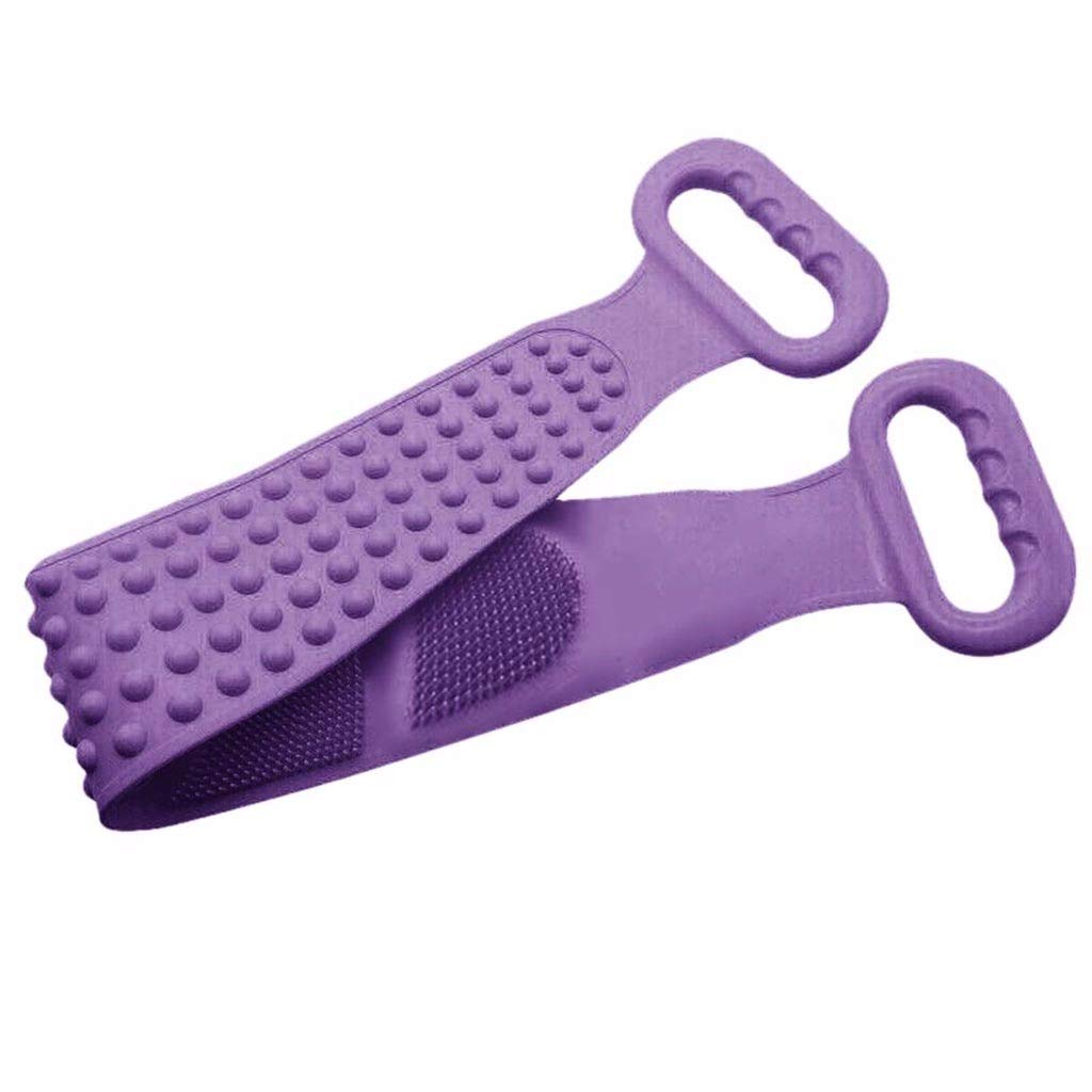 Liyes Bath Shower Silicone Body Brush, Bath Belt Exfoliating Body Brush Belt Wash, Washing Towel Scrub Sponges, Washcloth Bathroom Accessories - Beauty and Personal Care Liyes