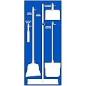 NMC SB102FG 5S Janitorial Shadow Board, Blue/White, 68"X30", ProSeriesAcrylic (Tools Sold Separately) Beauty & Personal Care NMC