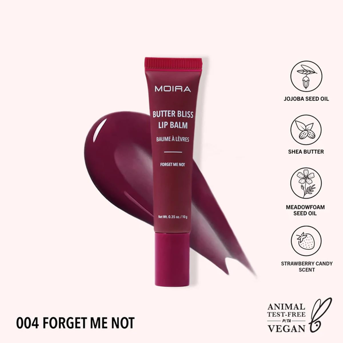 Moira Butter Bliss Lip Balm (004, Forget me not) Beauty & Personal Care Moira