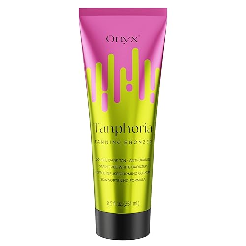 Onyx Tanphoria Tanning Bed Lotion with Bronzer & Accelerator - Gradual Dark Tan, Anti-Orange, Coffee Infused, Firming & Softening Skin, 8.5 fl oz Beauty & Personal Care Onyx