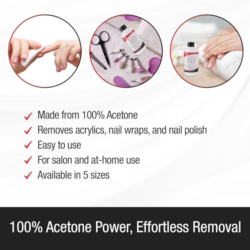 Supernail Pure Acetone Polish Remover, 8 oz (Pack of 6) Beauty & Personal Care SuperNail