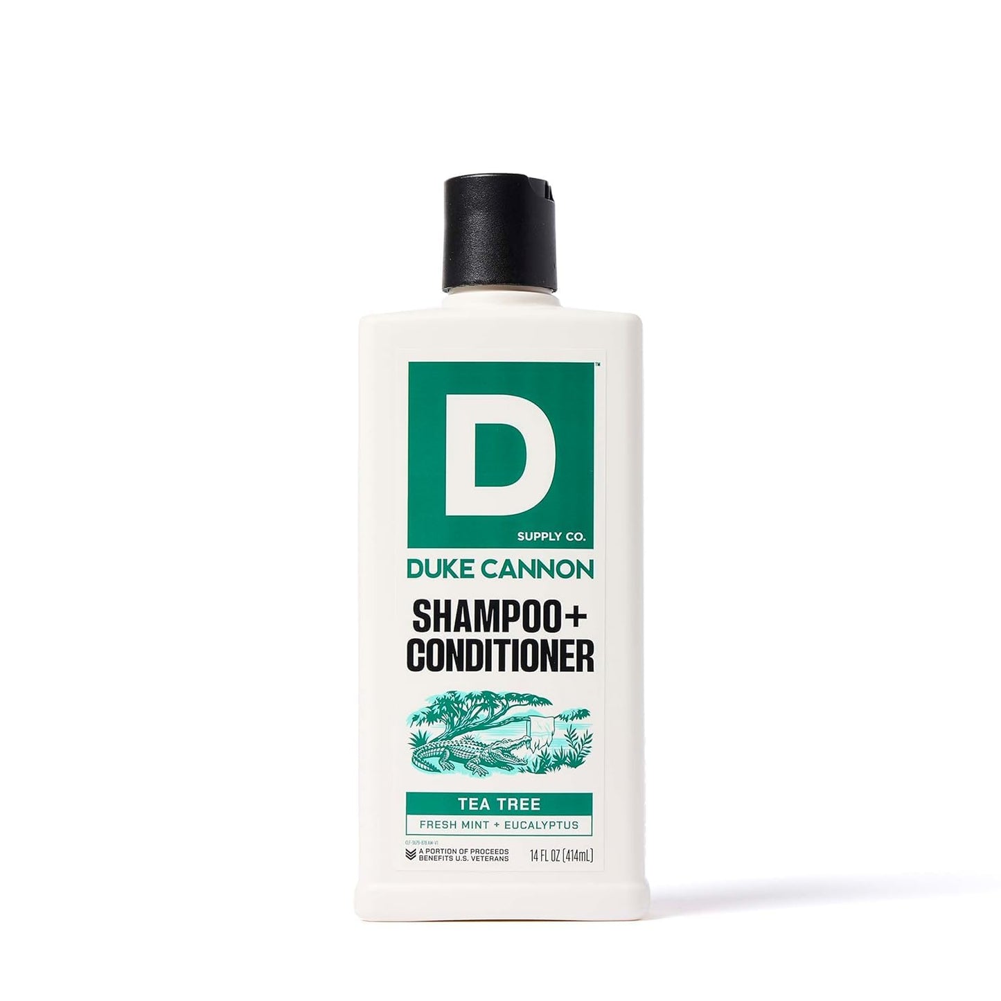 Duke Cannon Supply Co. Tea Tree 2-in-1 Shampoo and Conditioner for Men - 14 fl oz - Fresh Mint + Eucalyptus Scent - Made with Tea Tree Oil & Menthol Beauty & Personal Care Duke Cannon Supply Co.