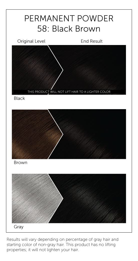 #58 Black Brown Bigen Permanent Powder - 12 Pack Beauty & Personal Care Bigen