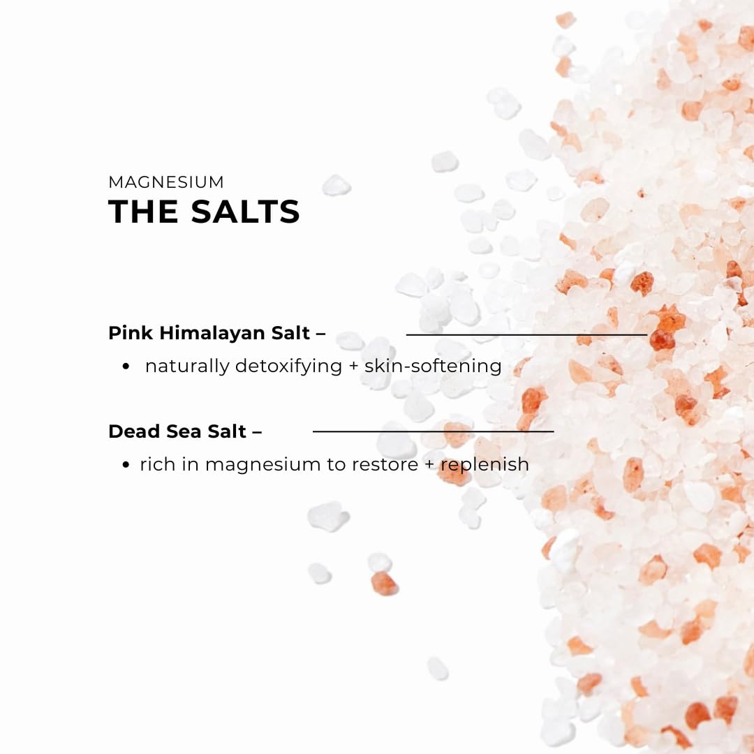 Glissant Ritual Rosé Bath Salts - Magnesium-Infused Luxury Soak with Dead Sea Salt, Pink Himalayan Salt, Rose & Geranium Essential Oils - Calming Beauty and Personal Care GLISSANT