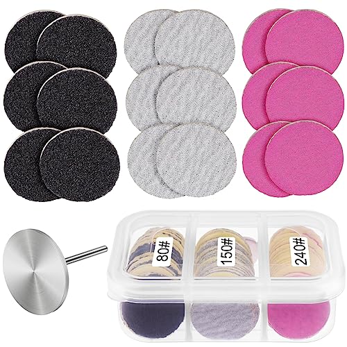 Rolybag Sanding Paper Discs and Metal Nail Drill Bit 25mm Pedicure Disc Replacement Sanding Discs Bits for Nail Drill Foot Files Electric Remover Dead Beauty & Personal Care Rolybag