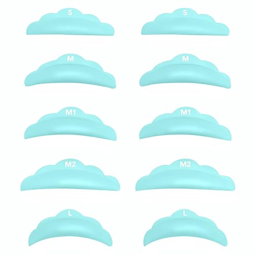 Lash Lift Pads?DIY Eyelash Lift Pads?Eyealsh Perm Rods, Lash Lifting at Home 10 Pcs Sky Blue Pads 5 Size SMM1M2L Reusable Soft Silicone Shields Beauty & Personal Care Libeauty