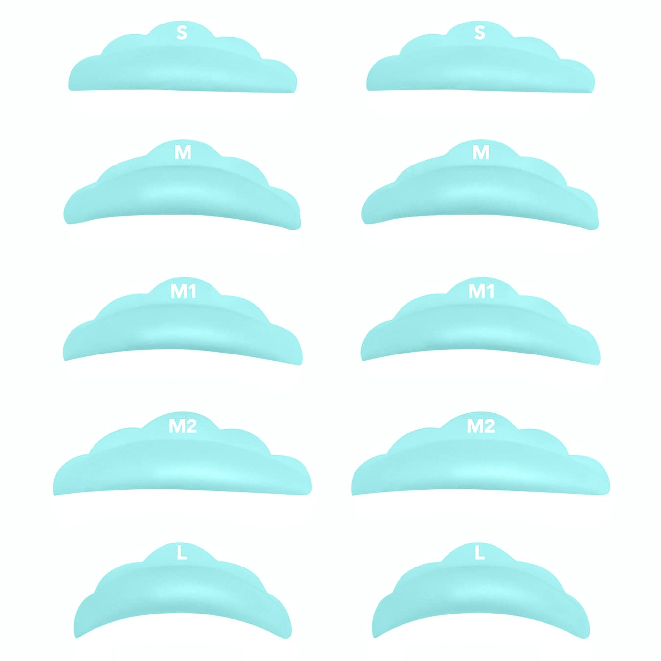 Lash Lift Pads?DIY Eyelash Lift Pads?Eyealsh Perm Rods, Lash Lifting at Home 10 Pcs Sky Blue Pads 5 Size SMM1M2L Reusable Soft Silicone Shields Beauty & Personal Care Libeauty