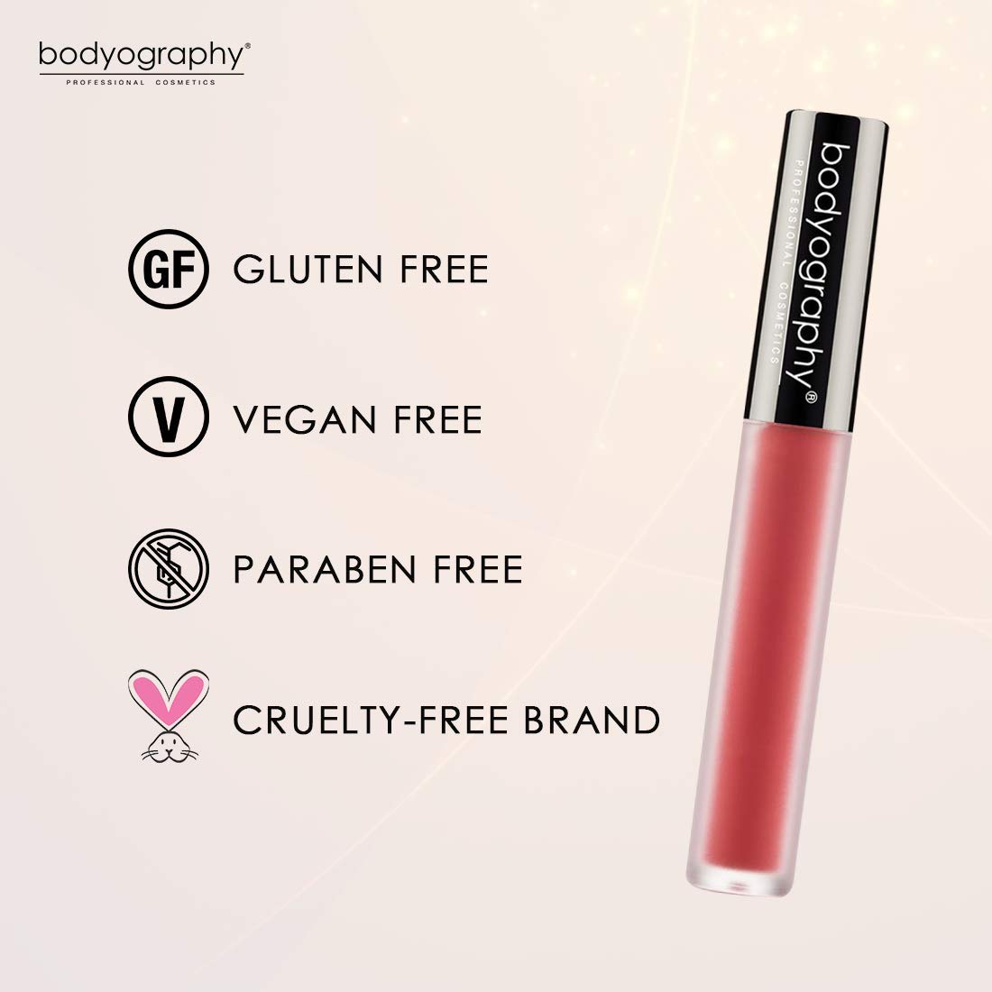 Bodyography Lip Lava Liquid Lipstick Matte - Brick Burnt Orange Pink Nude for Women - 0.08 oz Lipstick Beauty & Personal Care Bodyography