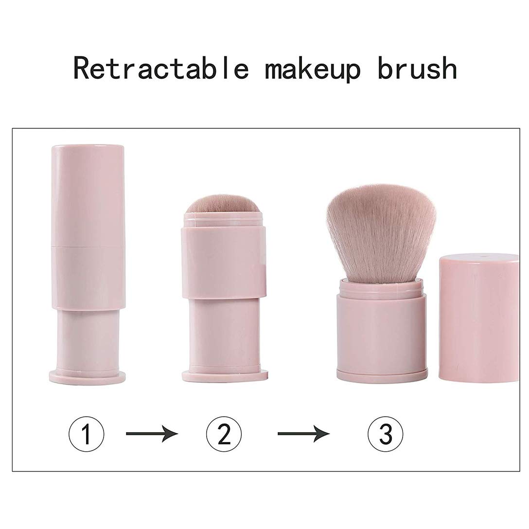 RN BEAUTY Retractable Kabuki Brushes Foundation Brush Blush Brush Bronzer Brush Face Blender Brush Professional Powder Mineral Blending Buffing Makeup Beauty & Personal Care RN BEAUTY