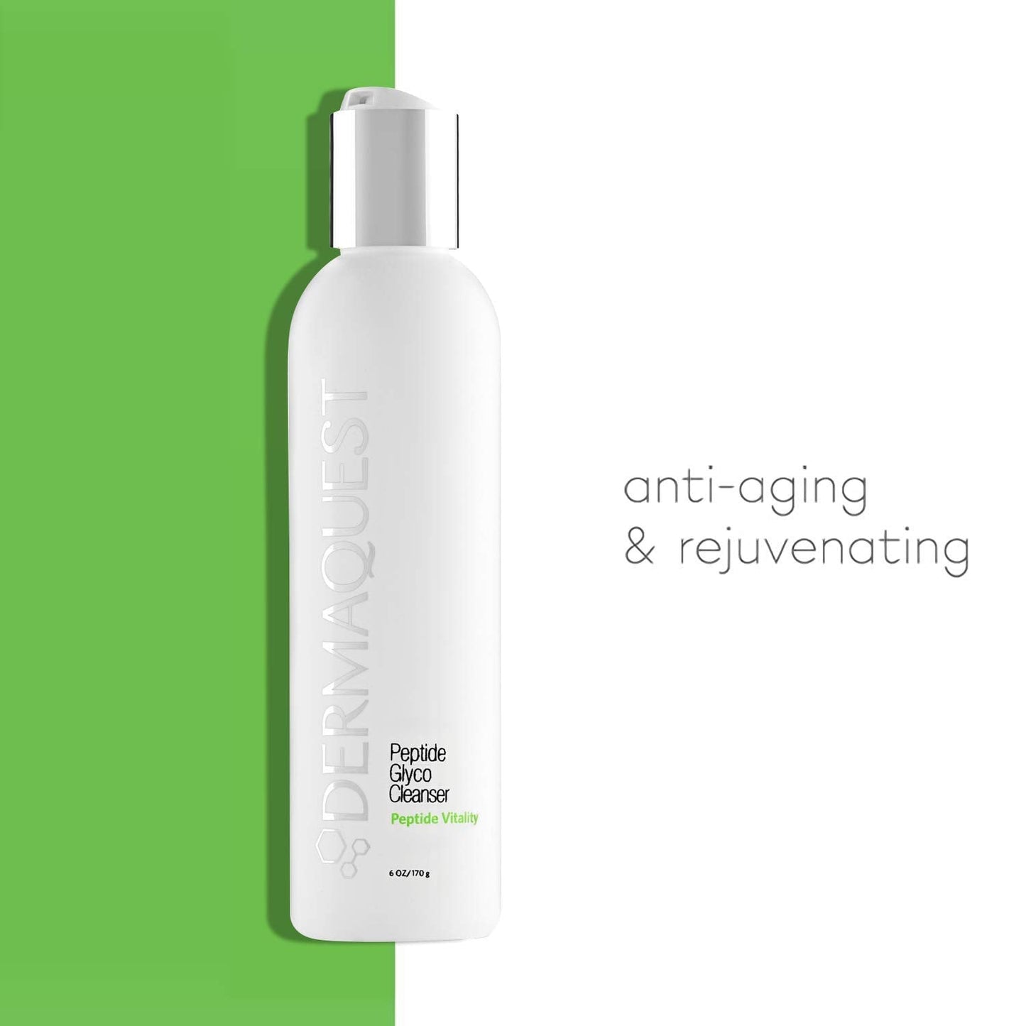 DermaQuest Peptide Vitality Peptide Creamy Glyco Cleanser - 15% Glycolic Acid Exfoliating Face Wash Pore Cleanser - Face Cleanser for Women & Men Beauty & Personal Care DermaQuest