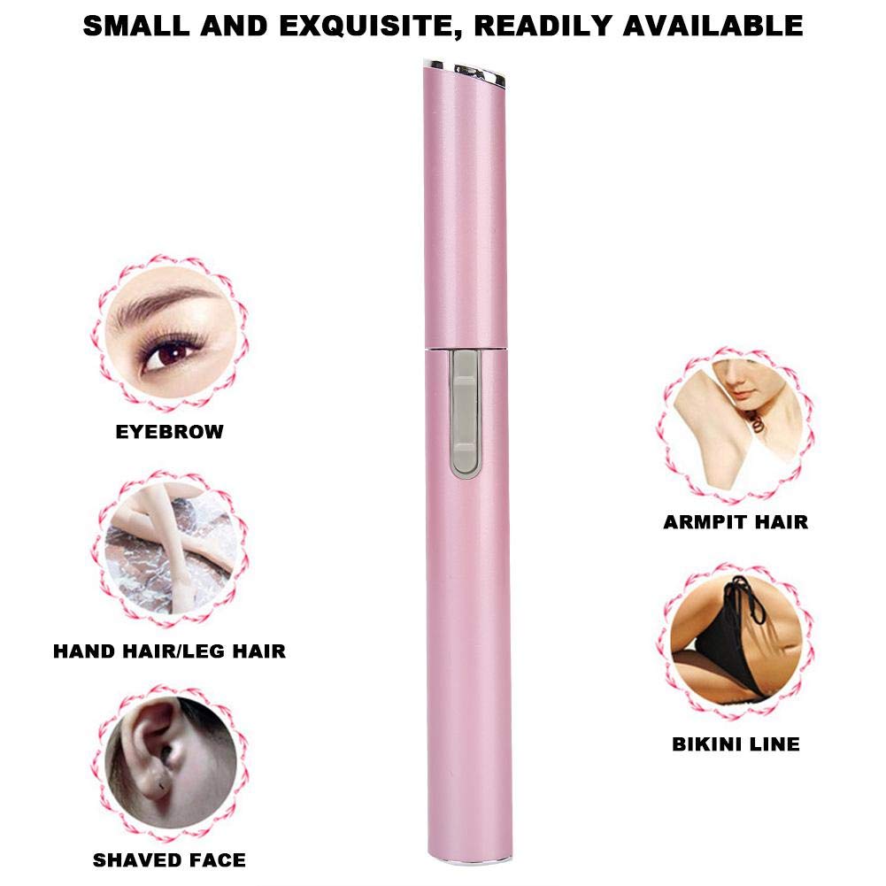 Electric Lady Shaver, Mini Womens Eyebrow Face Hair Trimmer, Hair Removal Tool with Disassembled Washed Cutting Head/ Design, for Face Body Arms Legs Beauty and Personal Care Pongnas