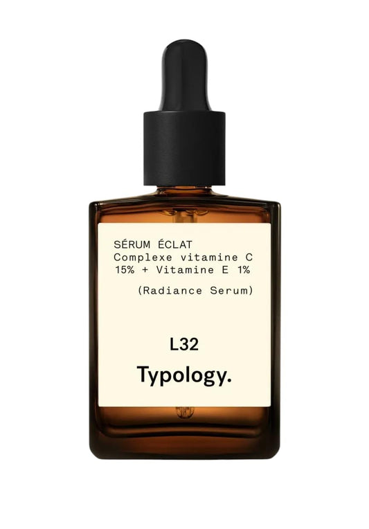 Typology L32 Radiance Serum, 15% Vitamin C Complex + 1% Vitamin E, Brightening Face Serum (0.5 floz)