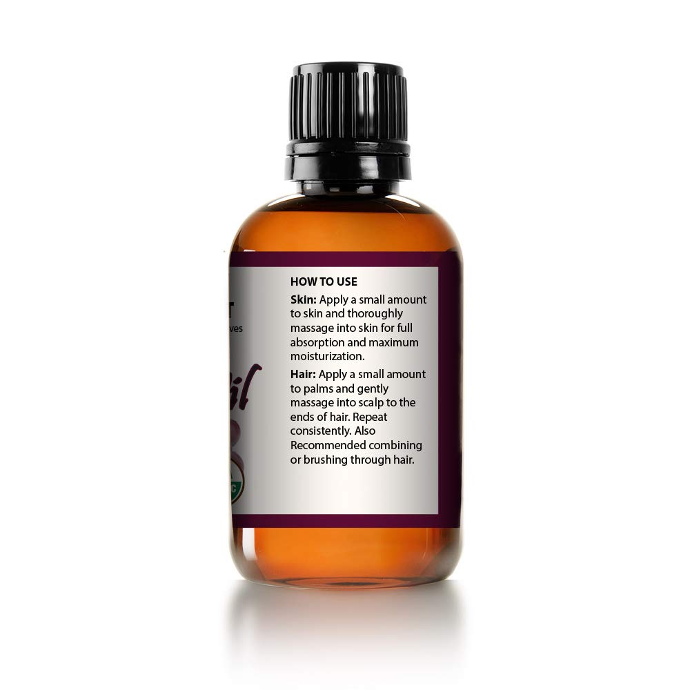 USDA Certified Organic GRAPESEED Oil Anti-Aging MOISTURIZER - Facial Cleanser | Unrefined, Cold Pressed | Essential to Reduce Skin Wrinkles Beauty & Personal Care Mayan's Secret