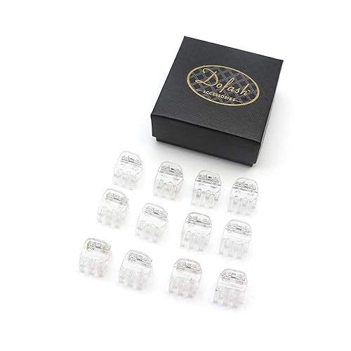 Dofash 12Pcs(Clear) Small Mini Hair Claw Clips Plastic 1.8Cm Hair Accessories For Girls Beauty & Personal Care Dofash