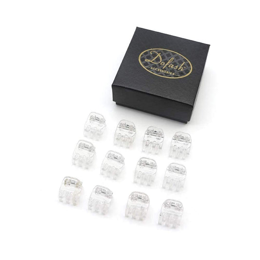 Dofash 12Pcs(Clear) Small Mini Hair Claw Clips Plastic 1.8Cm Hair Accessories For Girls Beauty & Personal Care Dofash