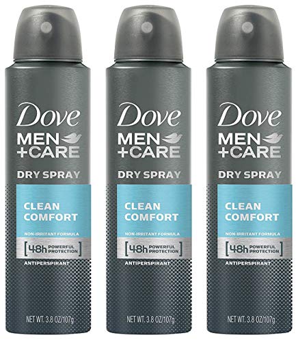 Dove Men + Care Dry Spray Antiperspirant, Clean Comfort 3.8 oz (Pack of 3) Beauty and Personal Care DOVE MEN + CARE