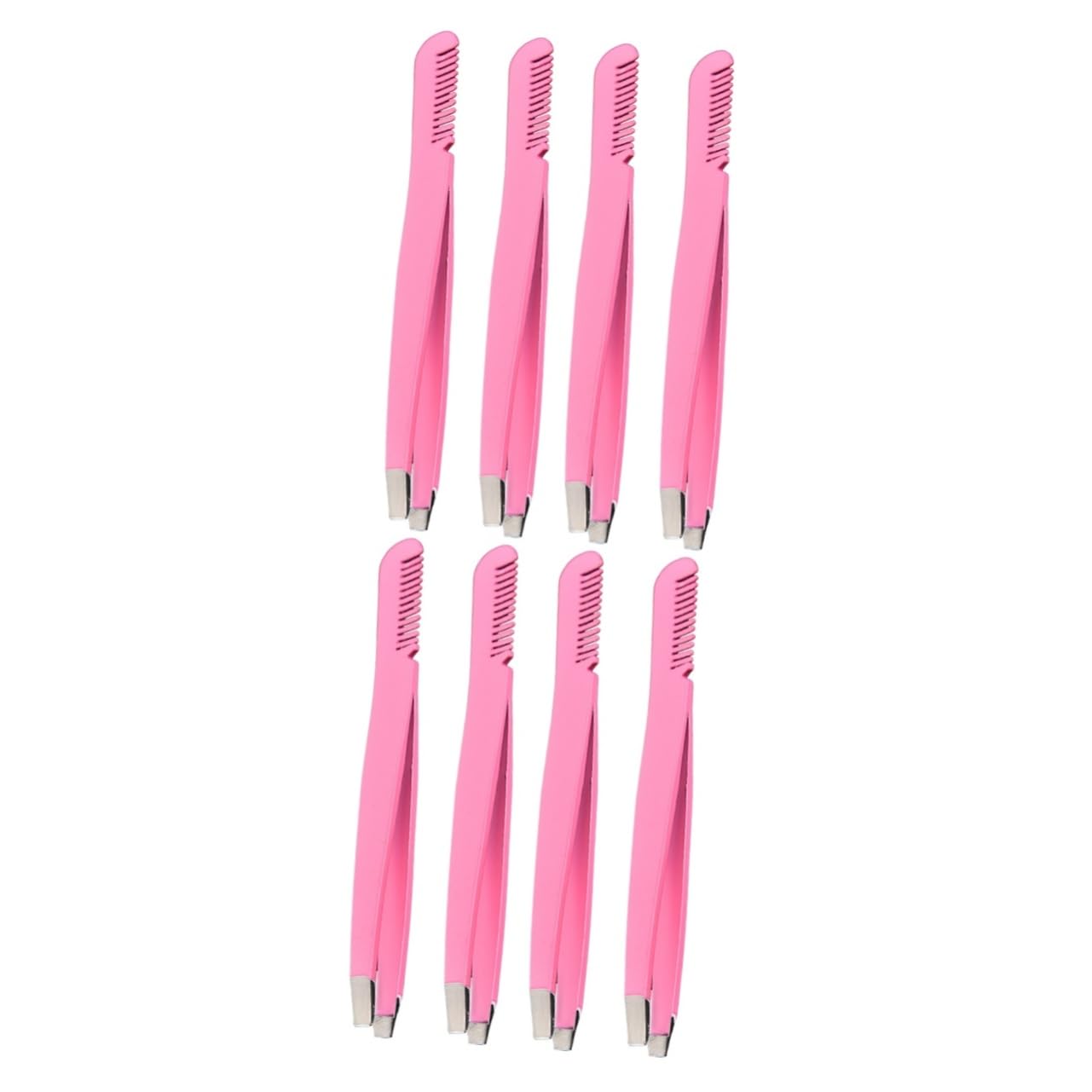 Beaupretty 8pcs Professional Eyebrow Clamps and Tweezers Brush Comb Ergonomic Stainless Steel Design for Precise Eyebrow Shaping and Hair Removal Beauty and Personal Care Beaupretty