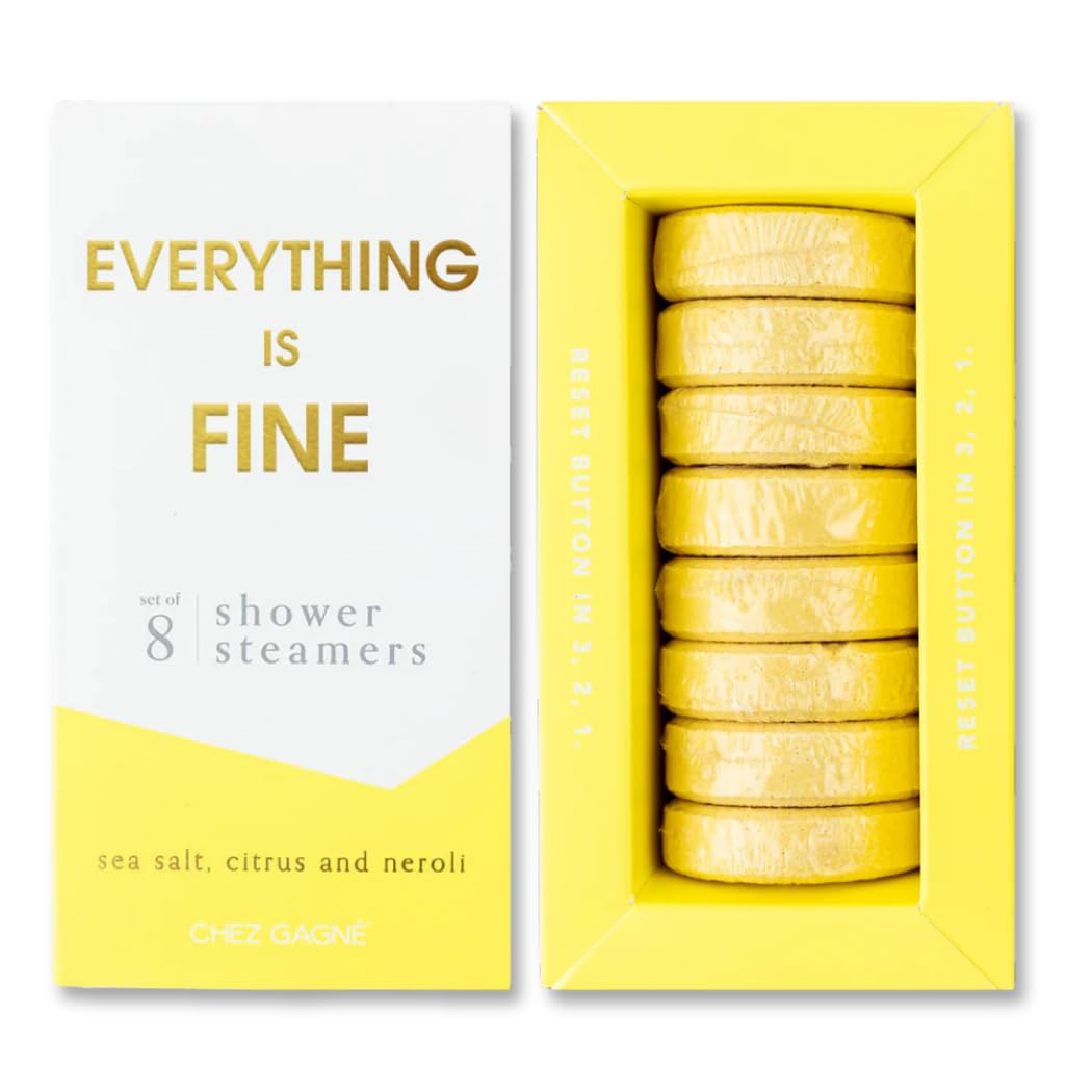 Aromatherapy Shower Steamers - Everything is Fine - Sea Salt Citrus + Neroli, Set of 8 - Vegan, Cruelty-Free, Made in USA - Paraben, Sulfate Beauty and Personal Care Chez Gagné