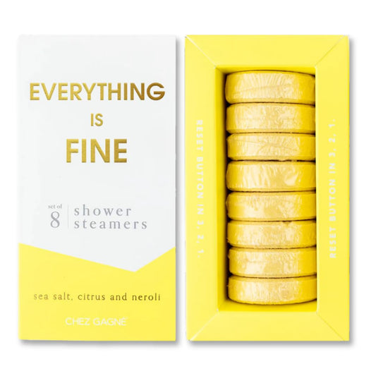 Aromatherapy Shower Steamers - Everything is Fine - Sea Salt Citrus + Neroli, Set of 8 - Vegan, Cruelty-Free, Made in USA - Paraben, Sulfate Beauty and Personal Care Chez Gagné