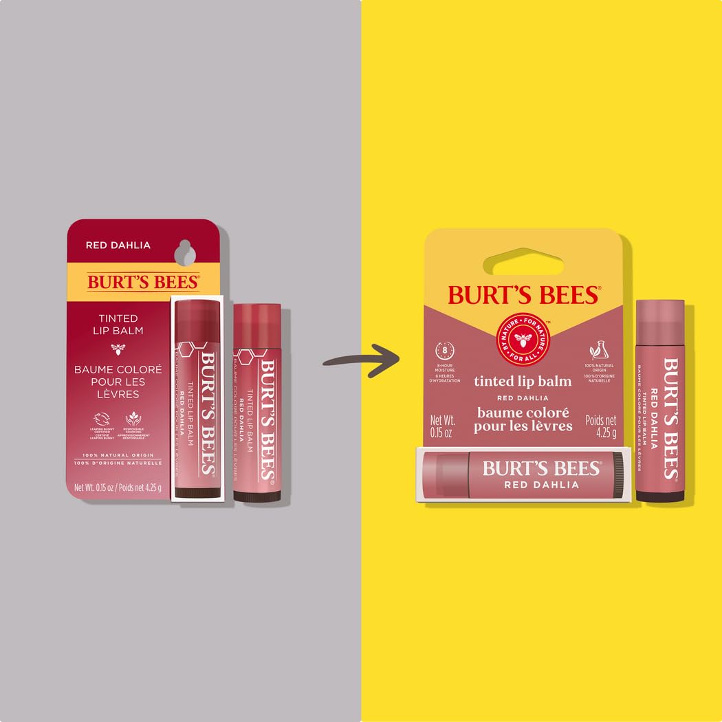 Burt's Bees Tinted Lip Balm Red Dahlia Blister 0.15oz Beauty and Personal Care Burt's Bees