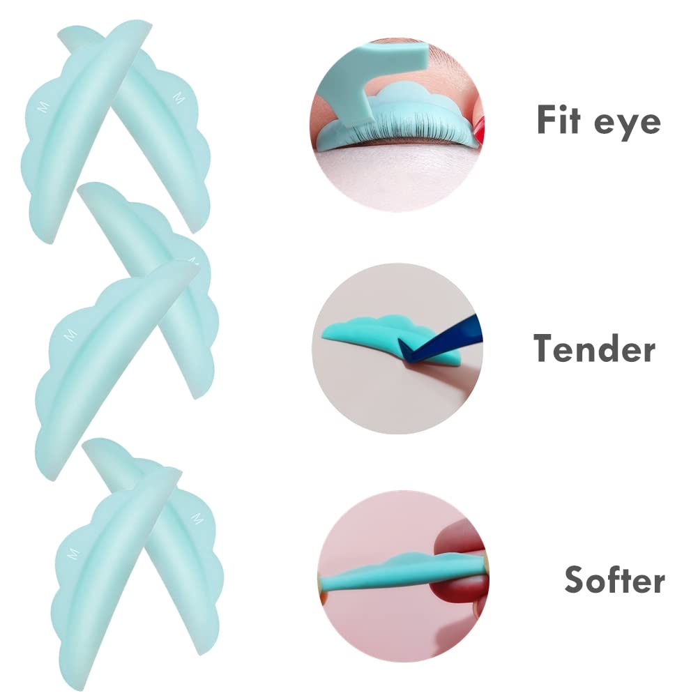 Lash Lift Pads?DIY Eyelash Lift Pads?Eyealsh Perm Rods, Lash Lifting at Home 10 Pcs Sky Blue Pads 5 Size SMM1M2L Reusable Soft Silicone Shields Beauty & Personal Care Libeauty