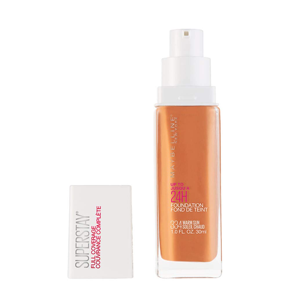 Maybelline Super Stay Full Coverage Liquid Foundation Makeup, Warm Sun, 1 Fl Oz