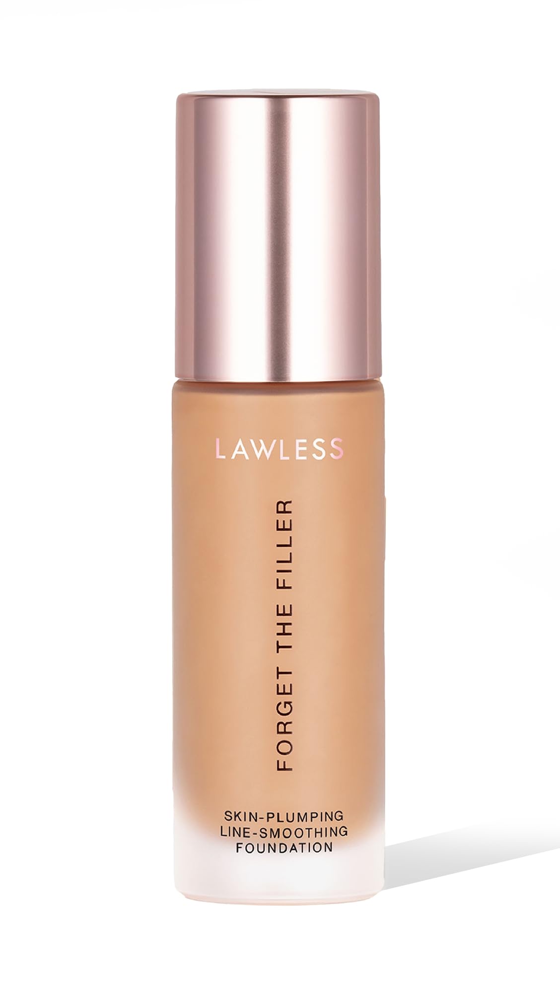 LAWLESS Women's Forget the Filler Skin-Plumping Line-Smoothing Foundation, 10M, medium with warm undertones, 1.0 Ounce