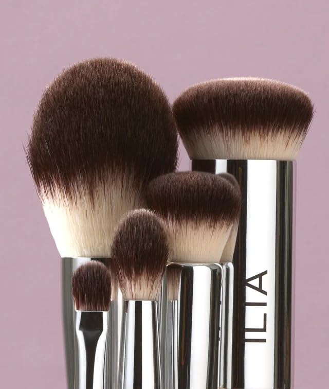 ILIA - Perfecting Buff Brush | Versatile Brush For Cream or Liquid Products Made with Aluminum + Soft, Vegan Bristles | Smooth Finish | Expertly Beauty & Personal Care ILIA