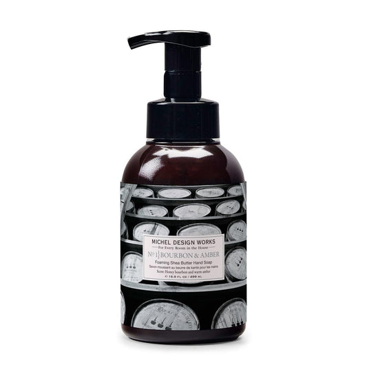 Michel Design Works Foaming Hand Soap 16.9oz, Bourbon & Amber Scent and Design, Shea Butter and Aloe Vera Blend, Beautiful Container with Pump Beauty & Personal Care Michel Design Works