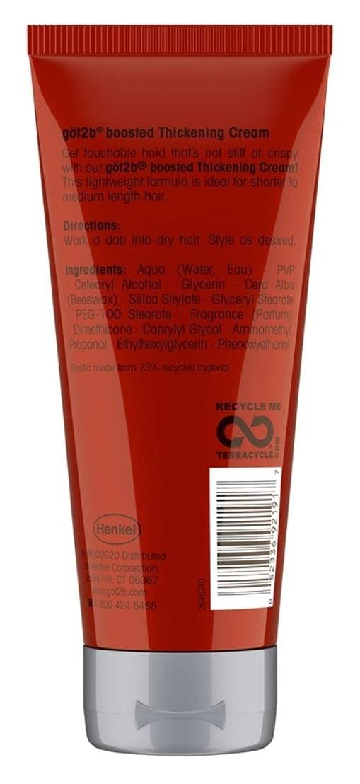 Got 2B Boosted Hair Thickening Cream for Fuller Styles, Medium Shine, Medium Hold, 6 Ounce - 3 Pack Beauty & Personal Care Got2B