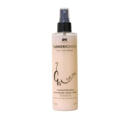 On Natural Curl-N-Wavy 3-in-1 Curl Definer (8 OZ, Turmeric Biotin) Beauty & Personal Care On Natural
