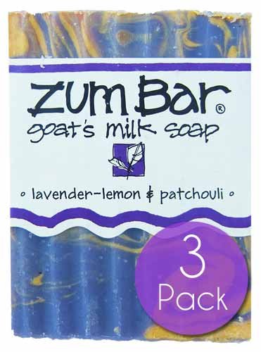 Zum Indigo Wild Goat's Milk Soap Bar - Bar Soap for Hands & Body Made with Essential Oils - 3 oz - Lavender-Lemon & Patchouli (3 Pack) Beauty & Personal Care Indigo Wild