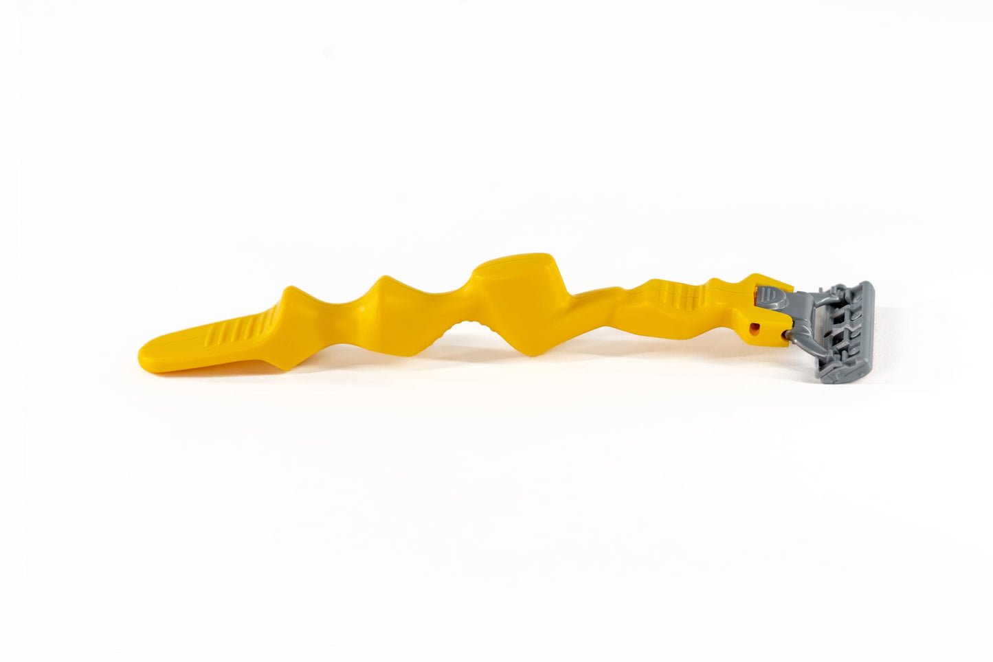 Skull Rake Men's Head and Face Shaver with Ergonomic Grip - Multi-Position Handle Design for Wet and Dry Head and Face Shaving (YELLOW, 12 three blade Beauty and Personal Care Skull Rake