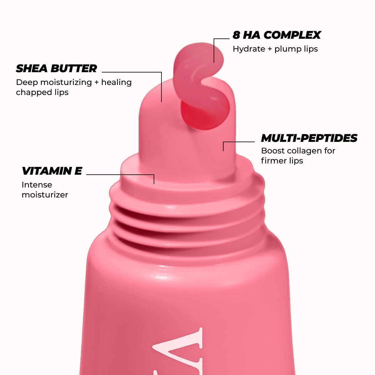 Vitamasques Lip Butter Balm Strawberry Pack of 3, Korean Lip Balm - Peptide Lip Treatment - Lip Balm Hydrating - Light Tinted Lip balm - Made in Korea Beauty and Personal Care Vitamasques
