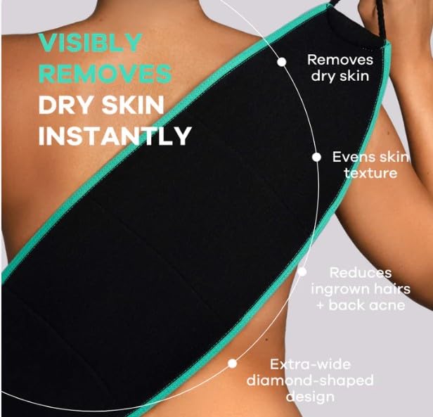 Dermasuri - Deep Exfoliating Back Scrubber - Bath & Shower Back Scrub - Body Exfoliator Scraper Tool - Deep Exfoliation Body Cleaner for Shower - 27" Beauty & Personal Care MarvelsAura