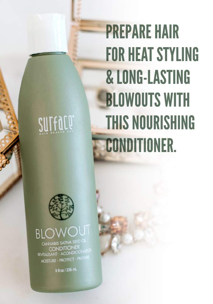 Surface Hair - Blowout Condtioner - Organic Ingredients for Women and Men, Heat-Resistant with Babassu Oil for Longer Lasting Blowouts - 8 fl oz Beauty & Personal Care SURFACE