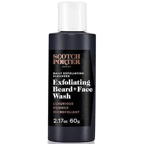 Scotch Porter Exfoliating Beard Wash & Face Cleanser for Men, Travel Friendly | Formulated with Non-Toxic Ingredients, Free of Parabens, Sulfates Beauty & Personal Care Scotch Porter
