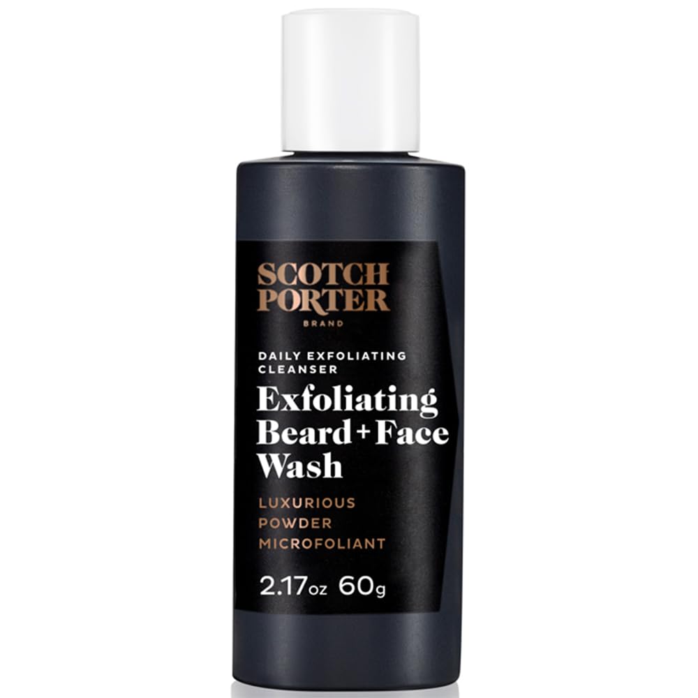 Scotch Porter Exfoliating Beard Wash & Face Cleanser for Men, Travel Friendly | Formulated with Non-Toxic Ingredients, Free of Parabens, Sulfates Beauty & Personal Care Scotch Porter