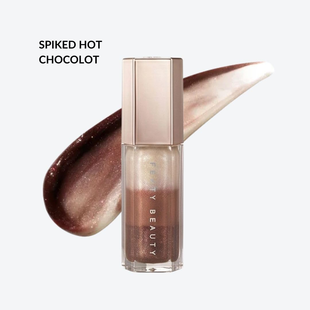 FENTY BEAUTY Glossy Posse VIII 3-Piece Lip Luminizer Set | Shades Fenty Glow Fantasy, Sugar Plumz, Spiked Hot Chocolit | 3 x 0.3 Fl Oz Beauty & Personal Care FENTY BEAUTY