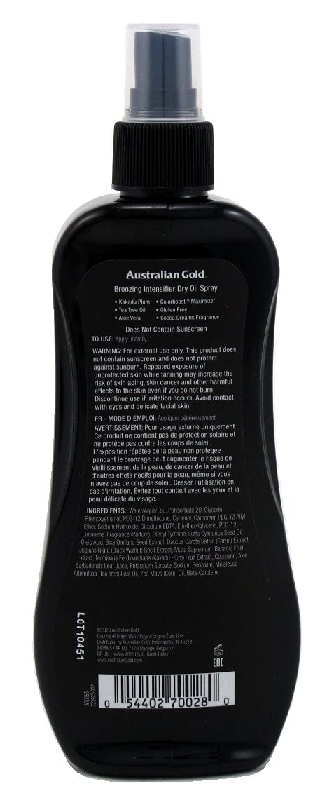 Australian Gold Intensifier Bronzing Dry Oil Spray 8 Ounce (Pack of 2) Beauty & Personal Care Australian Gold