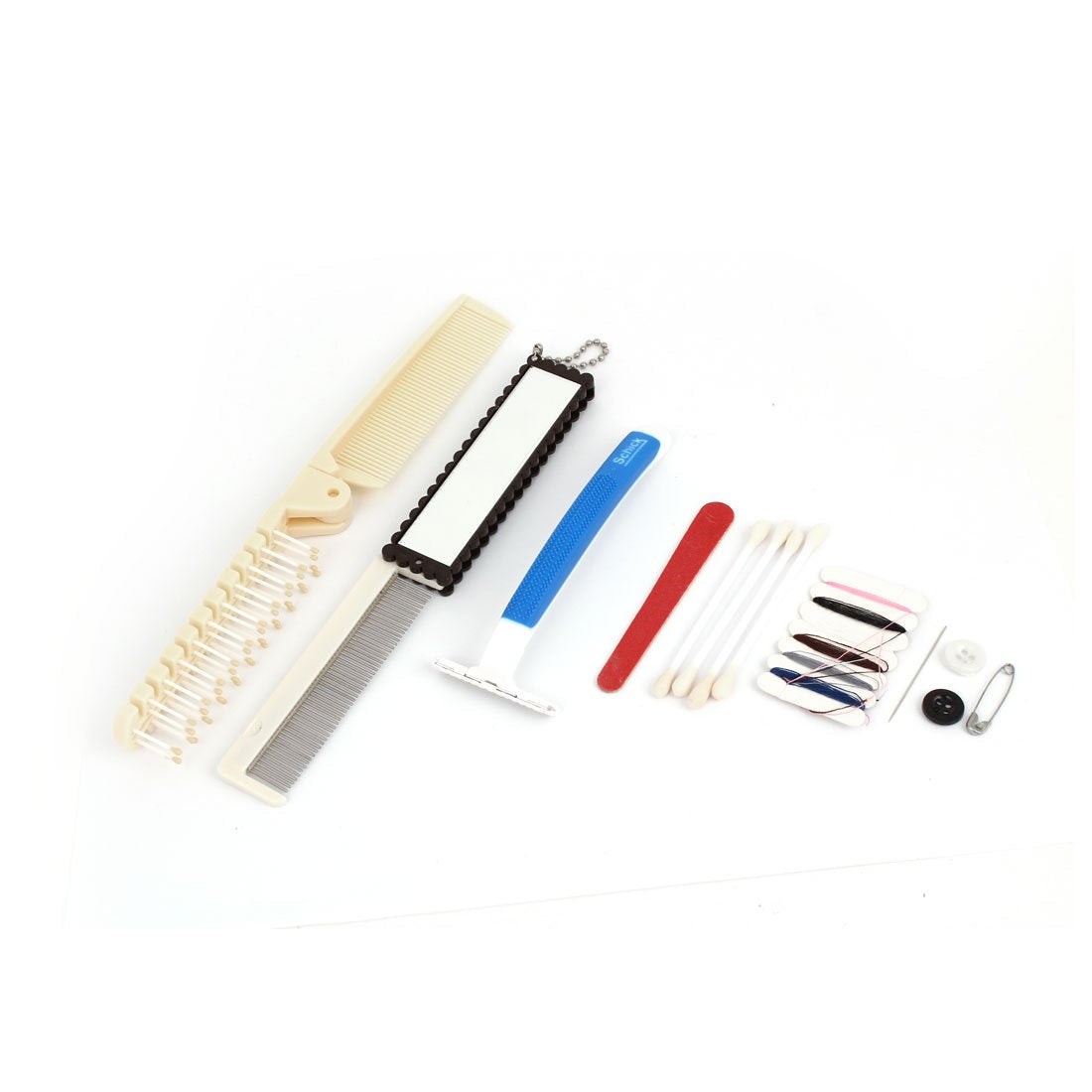 Ruilogod 9 in 1 Travel Hiking Comb Mirror Razor Portable Set Tool for Women Men (id: fdd 797 88e 58d 1ea Beauty and Personal Care Ruilogod