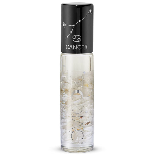 Blossom Lip Gloss Zodiac Sign Vanilla Scented Roll-On Lip Gloss, Moisturizing + Hydrating with Zodiac Crystals, Made in USA, 0.20oz, Cancer Beauty & Personal Care Blossom