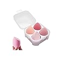 Sinen 4 Pcs Dry and Wet Use Makeup Sponge Set Blender Beauty Foundation Blending Sponge for Liquid, Cream, and Powder with Egg Holder Box Beauty & Personal Care Sinen