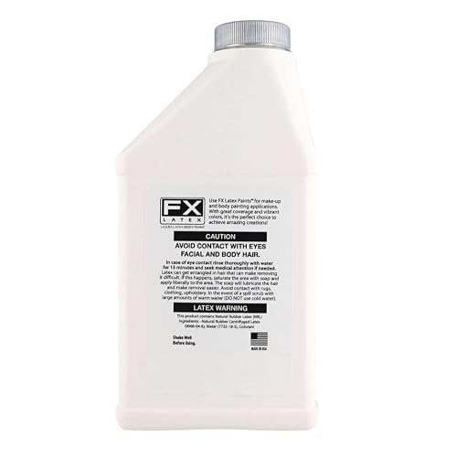 Liquid Latex - Face and Body Paint, Ammonia Free, Easy On and Off, Cosplay Makeup, Create Professional Monster, Zombie Arts 16 Oz (White) Beauty & Personal Care Liquid Latex Fashions