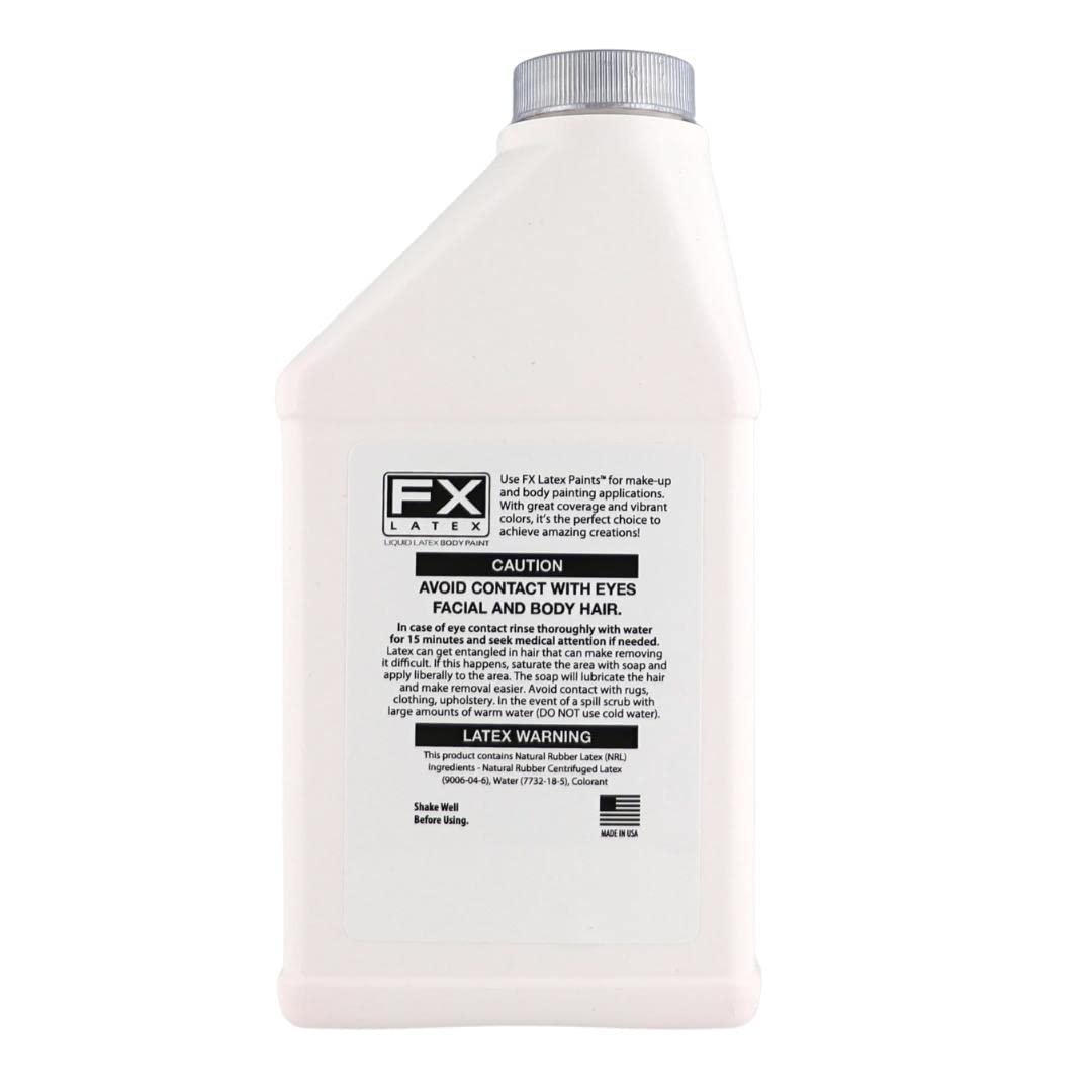 Liquid Latex - Face and Body Paint, Ammonia Free, Easy On and Off, Cosplay Makeup, Create Professional Monster, Zombie Arts 16 Oz (White) Beauty & Personal Care Liquid Latex Fashions