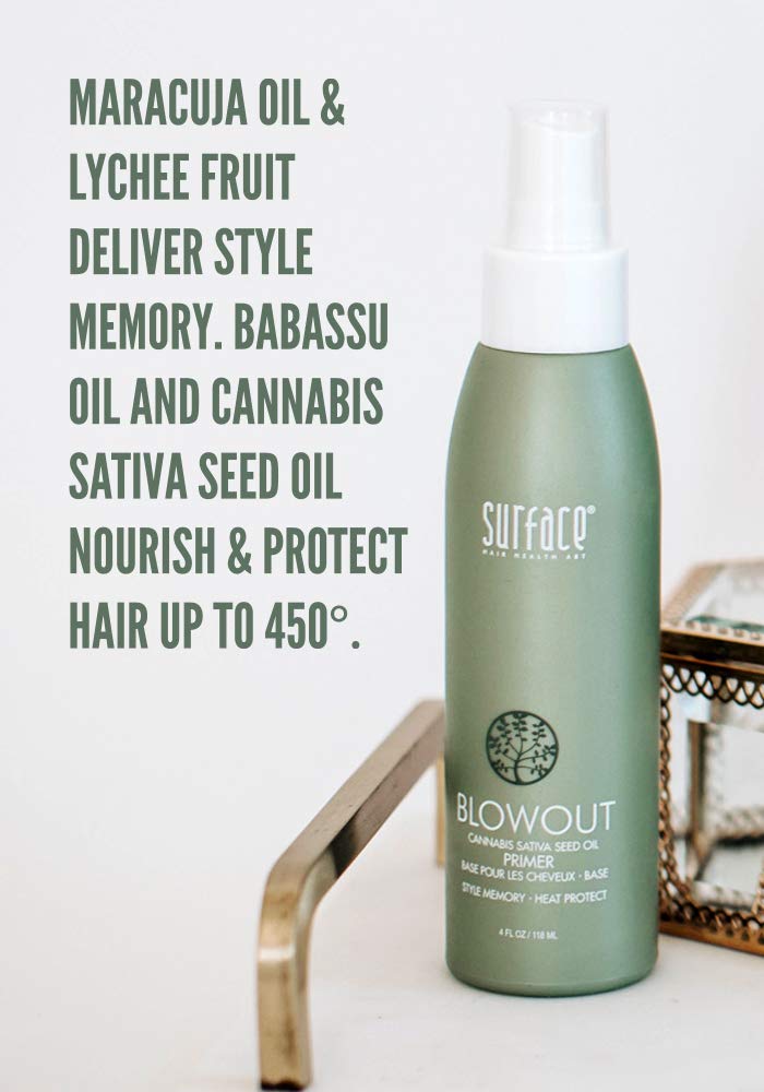 SURFACE Hair Blowout Primer Hair Spray for Men and Women, 4 oz - Lightweight, Nourishing Thermal Spray with Babassu Oil - Fast-Drying Blow Dry Spray Beauty & Personal Care SURFACE