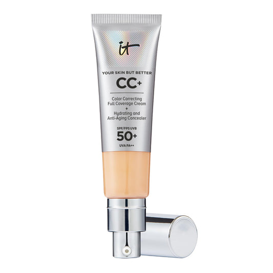 IT Cosmetics CC+ Cream (Medium) - Natural Full Coverage Foundation With SPF 50+, Color Corrector & Anti-Aging Hydrating Serum, Hyaluronic Acid + Beauty and Personal Care IT Cosmetics Default Title
