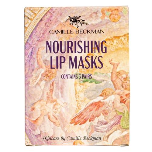 Camille Beckman Nourishing Collagen & Carob Lip Masks, Moisture-Locking Formula with Hyaluronic Acid, Set of 3 Treatments Beauty and Personal Care Camille Beckman