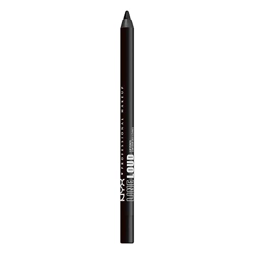 NYX PROFESSIONAL MAKEUP Line Loud Lip Liner, Longwear and Pigmented Lip Pencil with Jojoba Oil & Vitamin E - Evil Genius (Black) Beauty & Personal Care NYX PROFESSIONAL MAKEUP